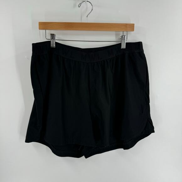 Madewell MWL Allways Pull-On Shorts Black Relaxed Fit Elastic Waist Size XXL - Picture 2 of 9